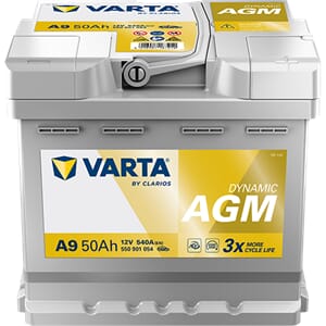 VARTA Silver Dynamic AGM Batteri A9 12V 50AH 540CCA +H