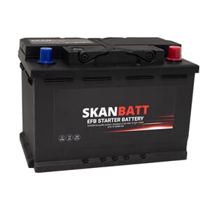 SKANBATT EFB Startbatteri 12V 75AH 760CCA (278x175x190mm) +H