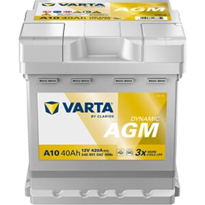 VARTA Silver Dynamic AGM Batteri 12V 40AH 420CCA  +høyre A10