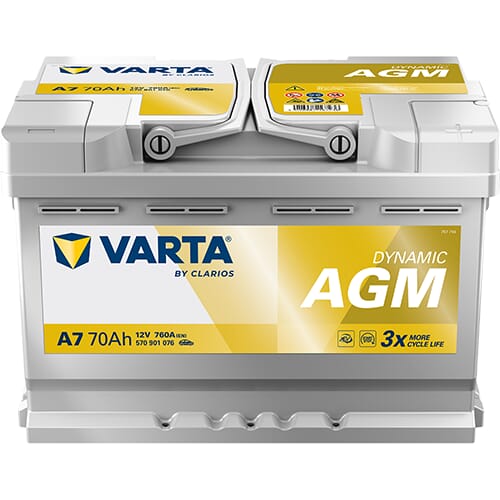 VARTA Silver Dynamic AGM Batteri A7 12V 70AH 760CCA +H xEV