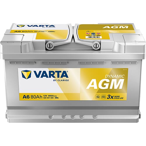 VARTA Silver Dynamic AGM Batteri A6 12V 80AH 800CCA +H