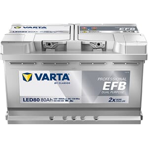 VARTA Fritidsbatteri EFB Batteri 12V 80AH 800CCA +H LED80