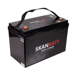 SKANBATT Base Lithium - 12V 100Ah 100A BMS - 3 Års garanti