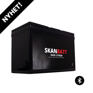 SKANBATT Base Lithium-12V 100Ah 100A BMS BT - 3 Års garanti
