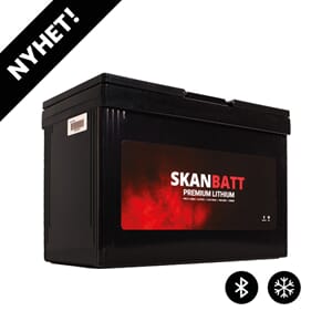 SKANBATT Prem Lithium - 12V 100Ah 100A BMS BT/Heat/8 års gar