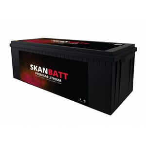 SKANBATT Prem Lithium - 12V 200Ah 200A BMS BT/Heat/8 års gar