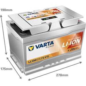 Varta Lithium LL100LT 12V 100Ah - HEAT - Bluetooth