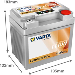 Varta Lithium LL50 12V 50Ah - Bluetooth (195x132x183mm)
