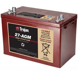 TROJAN AGM Deep Cycle Traksjonsbatteri 12V 89Ah  +venstre