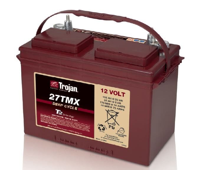 TROJAN Deep Cycle Traksjonsbatteri 105AH (326x168x247mm) +V - Bergen ...