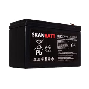 SKANBATT AGM Batteri 12V 7AH (151x65x94mm) F1