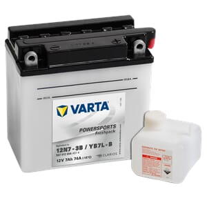 VARTA MC Batteri 12V 7AH 74CCA (136x76x134mm) +høyre YB7L-B