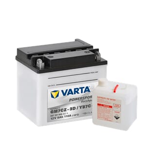 VARTA MC Batteri 12V 7AH 110CCA (130x90x114mm) +høyre YB7C-A