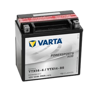Varta MC 12V12AH 200CCA AGM(152x88x147mm)+venstre YTX14-BS