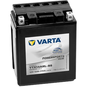 VARTA AGM MC Batteri 12V 12AH 210CCA (134x89x166mm) +høyre