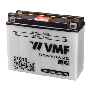 VMF MC Batteri 12V 16AH 210CCA (205x71x164) +høyre