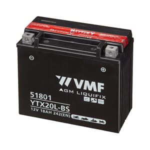 VMF MC Batteri 12V 18AH 242CCA (175x86x154) +høyre YTX20L-BS