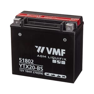 VMF MC Batteri 12V 18AH 210CCA +venstre | YTX20-BS