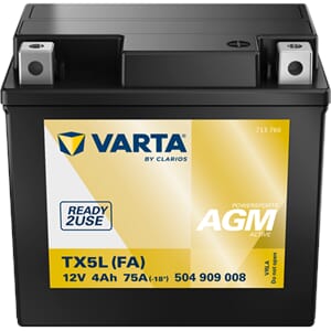 Varta MC 12V 4AH 75CCA AGM Batteri YTX5L +H (FA)