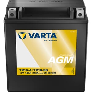 Varta MC 12V14AH 210CCA AGM Batteri YTX16-BS +V