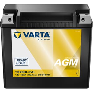 VARTA MC 12V 18AH 310CCA AGM MC Batteri TX20HL +V (FA)