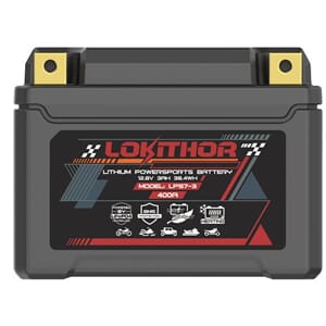 LOKITHOR Lithium MC Batteri 12V 3Ah - 113x70x85mm - BT/Heat