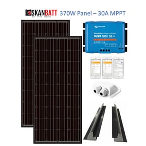 SKANBATT Solcellepakke Bobil 400W - VICTRON MPPT 30A