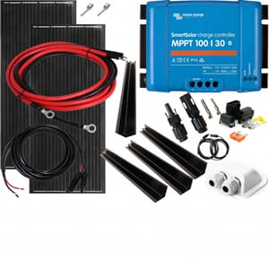 SKANBATT 400W(2x200) Mono Perc Black kompl.kit -VICTRON MPPT