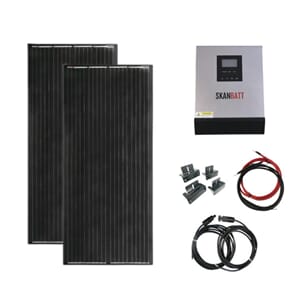 SKANBATT Kraftpakke Hybrid HYTTE - Liten-230V-1000VA-400W