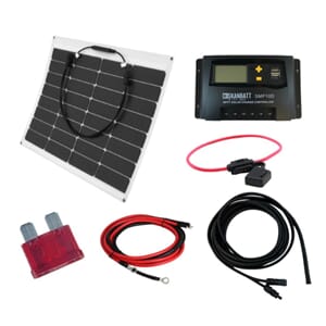 SKANBATT Solcellepakke Båt Fleksibel 55W m/10A PWM regulator