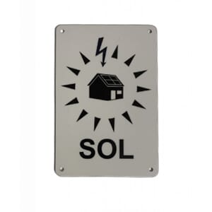 Skilt - Solceller på taket (aluminium)