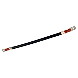 Batterikabel 50mm2 med 8mm øyer 40cm - PLUSS
