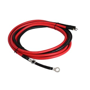 Kabel 2mtr 2x6mm2 til solcelleregulator (m/ 8mm øyer)