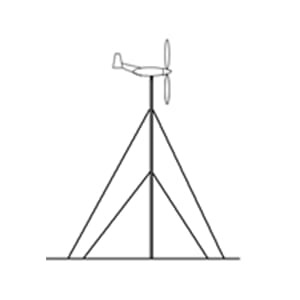 Mast 6m til Vindturbin (401w->600w) Ø60x2,5