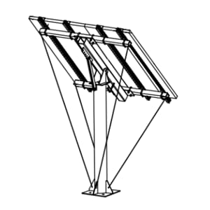 Bakkestativ til solcelle 2x300/350W (Wattstunde)