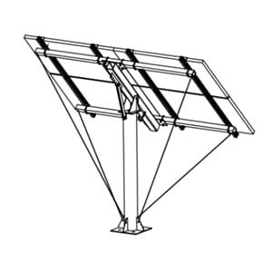 Bakkestativ til solcelle 4x300/350/400W