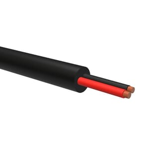 Kabel 2x1,5mm2 rød / sort - Dobbelisolert