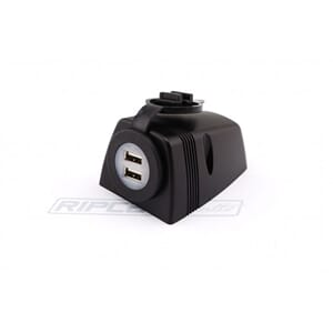 Utenpåliggende USB-lader med deksel